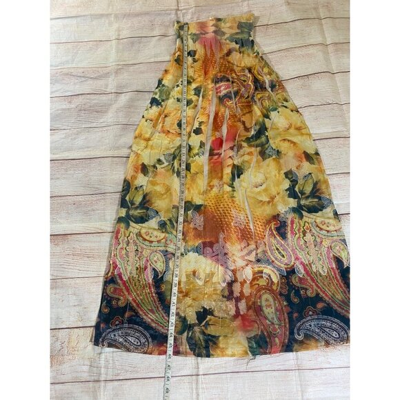 Lapis Women's Yellow Floral Sleeveles Sundress Maxi Summer Dress - One Size - Picture 3 of 12